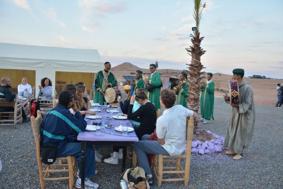 From Marrakech: Agafay Sunset Camel Ride, Dinner, & Show